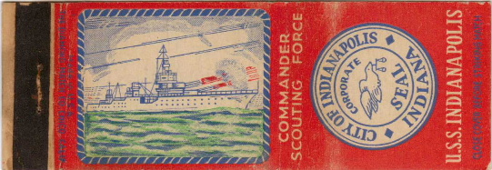 USS Indianapolis matchcover